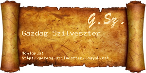Gazdag Szilveszter névjegykártya