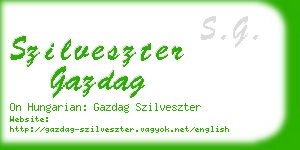 szilveszter gazdag business card